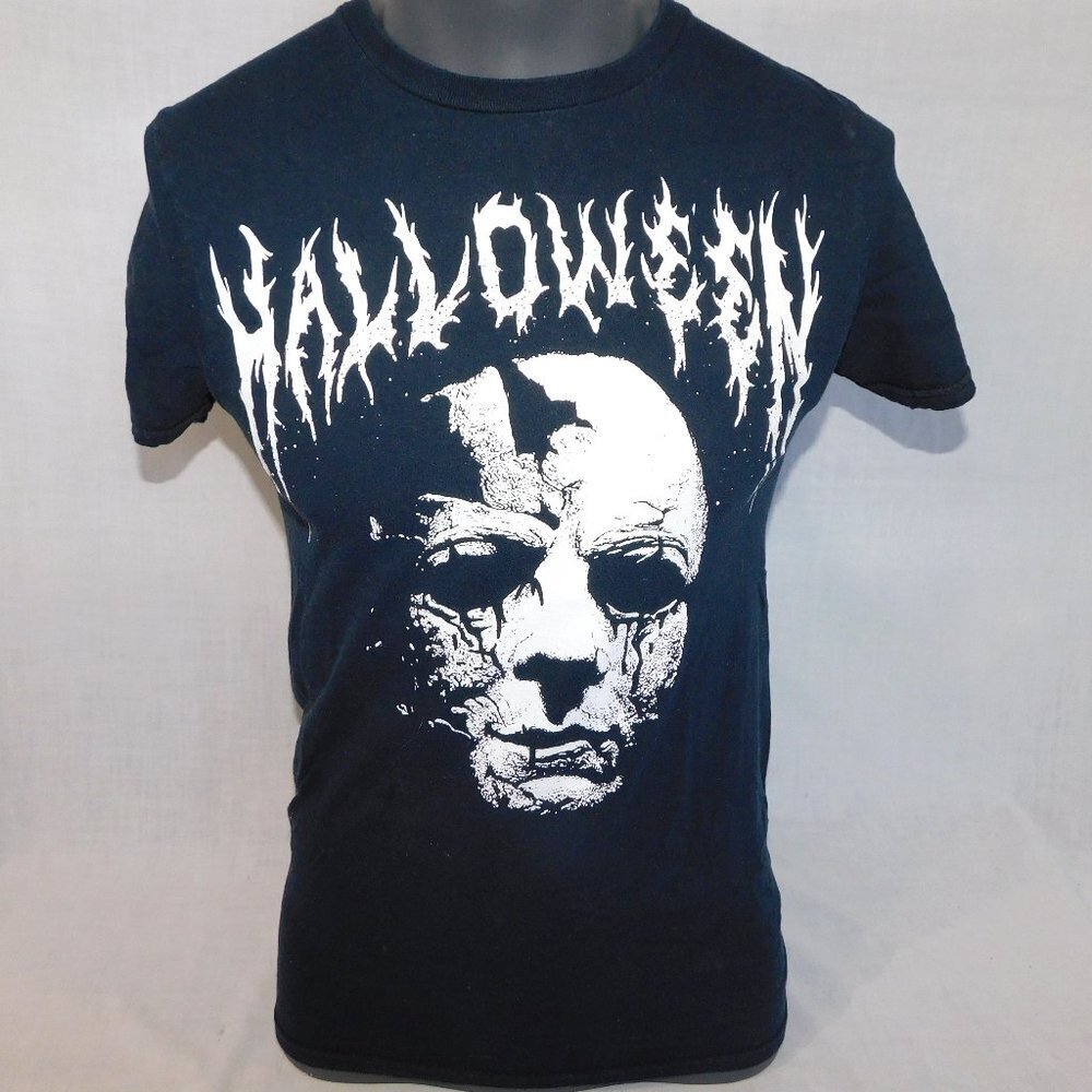 Halloween Movie Jason Face Shirt Mens Small Black White Graphic T Shirt 2017